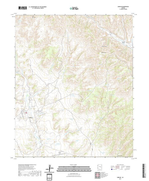 US Topo 7.5minute map for Cibecue AZ American Map Store