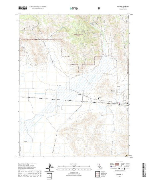 US Topo 7.5minute map for Chilcoot CA American Map Store