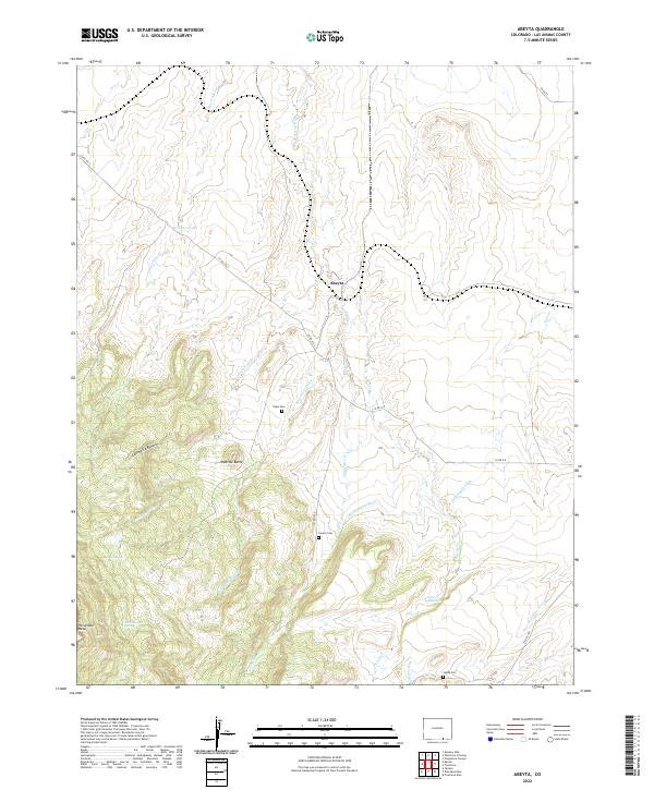 US Topo 7.5-minute map for Abeyta CO