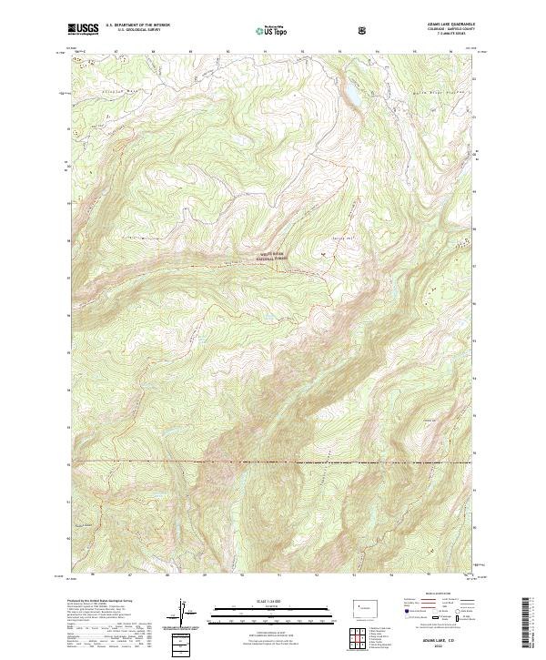 US Topo 7.5-minute map for Adams Lake CO