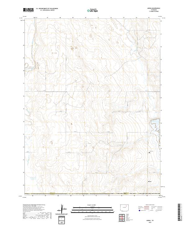 US Topo 7.5-minute map for Adena CO