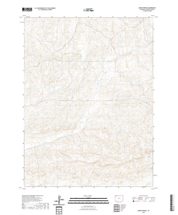 US Topo 7.5-minute map for Adobe Springs CO