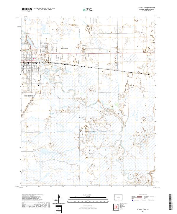 US Topo 7.5-minute map for Alamosa East CO