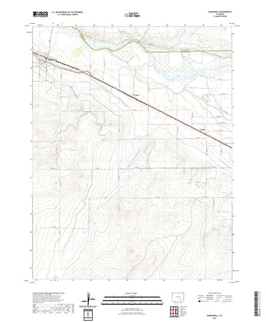 US Topo 7.5minute map for Manzanola CO American Map Store