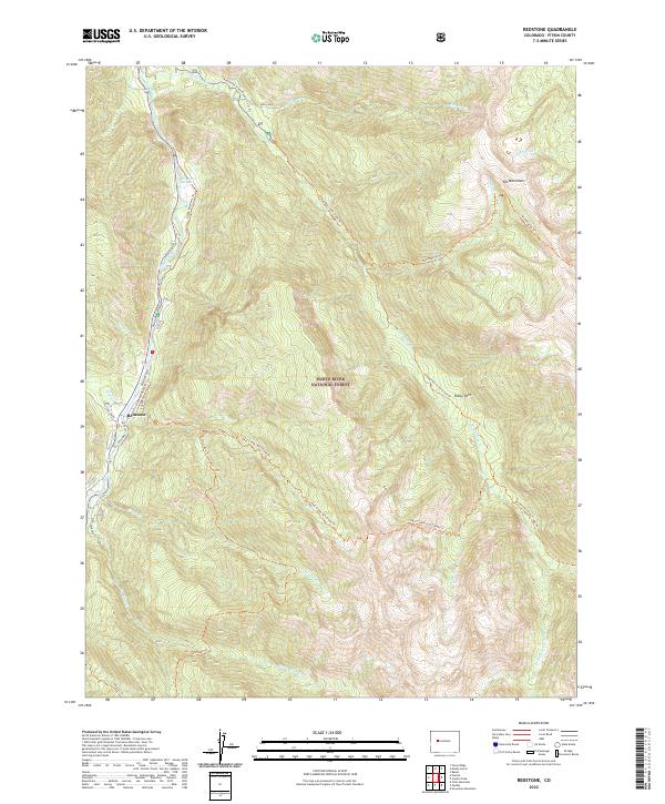 US Topo 7.5-minute map for Redstone CO – American Map Store