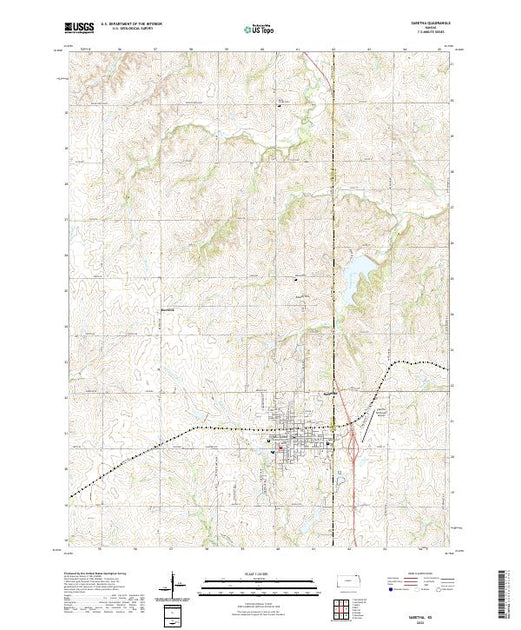 US Topo 7.5-minute map for Sabetha KS – American Map Store