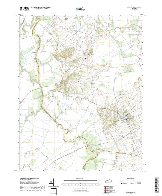 US Topo 7.5-minute map for Sacramento KY – American Map Store