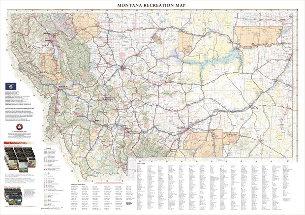 Montana Recreation Map by Benchmark Maps