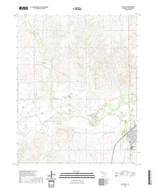 US Topo 7.5minute map for Shattuck OK American Map Store