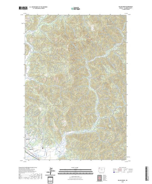 US Topo 7.5minute map for Kilchis River OR American Map Store