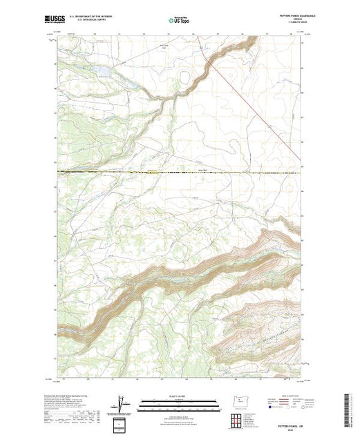 US Topo 7.5-minute map for Potters Ponds OR – American Map Store