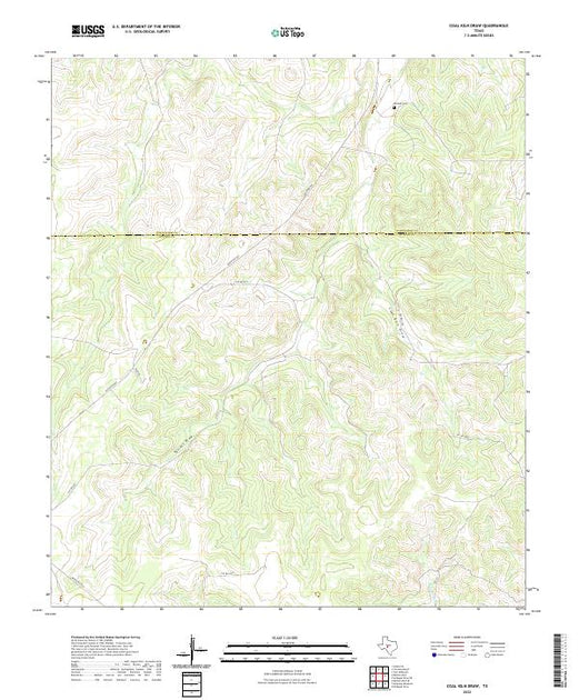 US Topo 7.5-minute map for Coal Kiln Draw TX – American Map Store