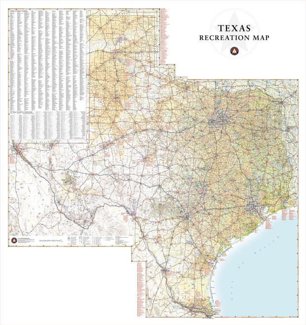 Texas Recreation Map by Benchmark Maps