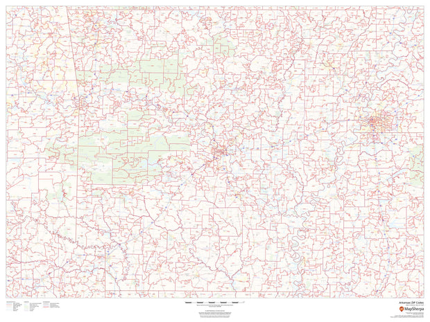 Arkansas Zip Code by Map Sherpa