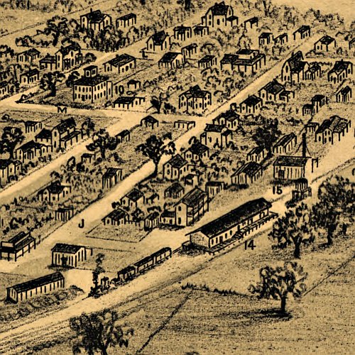 Healdsburg, California by E S Glover, 1876