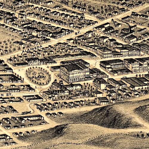 Los Angeles, California by A L Bancroft & Co, 1877