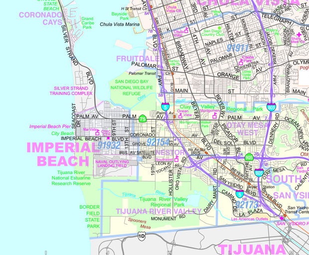 Greater San Diego Regional Area by Metro Maps