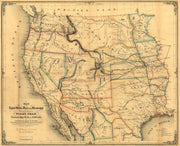 Map of the United States - West of the Mississippi