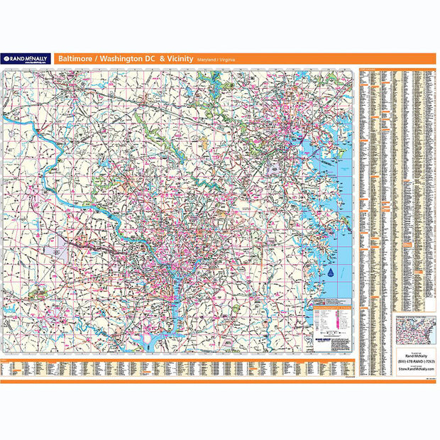 Baltimore & DC Regional Map by Rand McNally