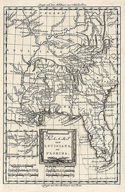 Kaart van Louisiana, en Florida 1785