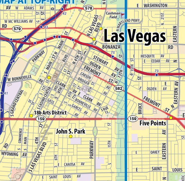 Detailed Las Vegas city strip map, Las Vegas, Nevada state, USA, Maps  of the USA