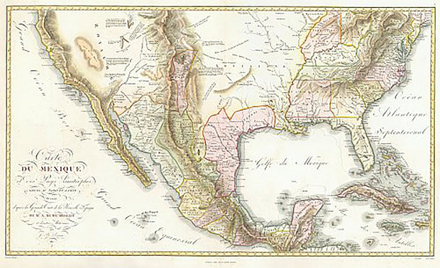 Carte du Mexique 1811