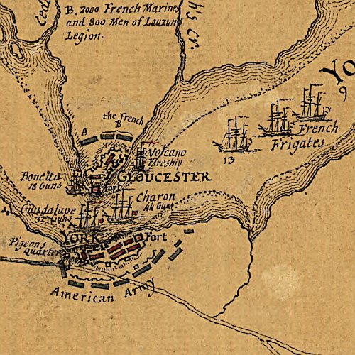 A Plan of the entrance of Chesapeak [sic] Bay with James and York Rivers 1781
