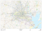 Houston & Surrounding Vicinity Wall Map