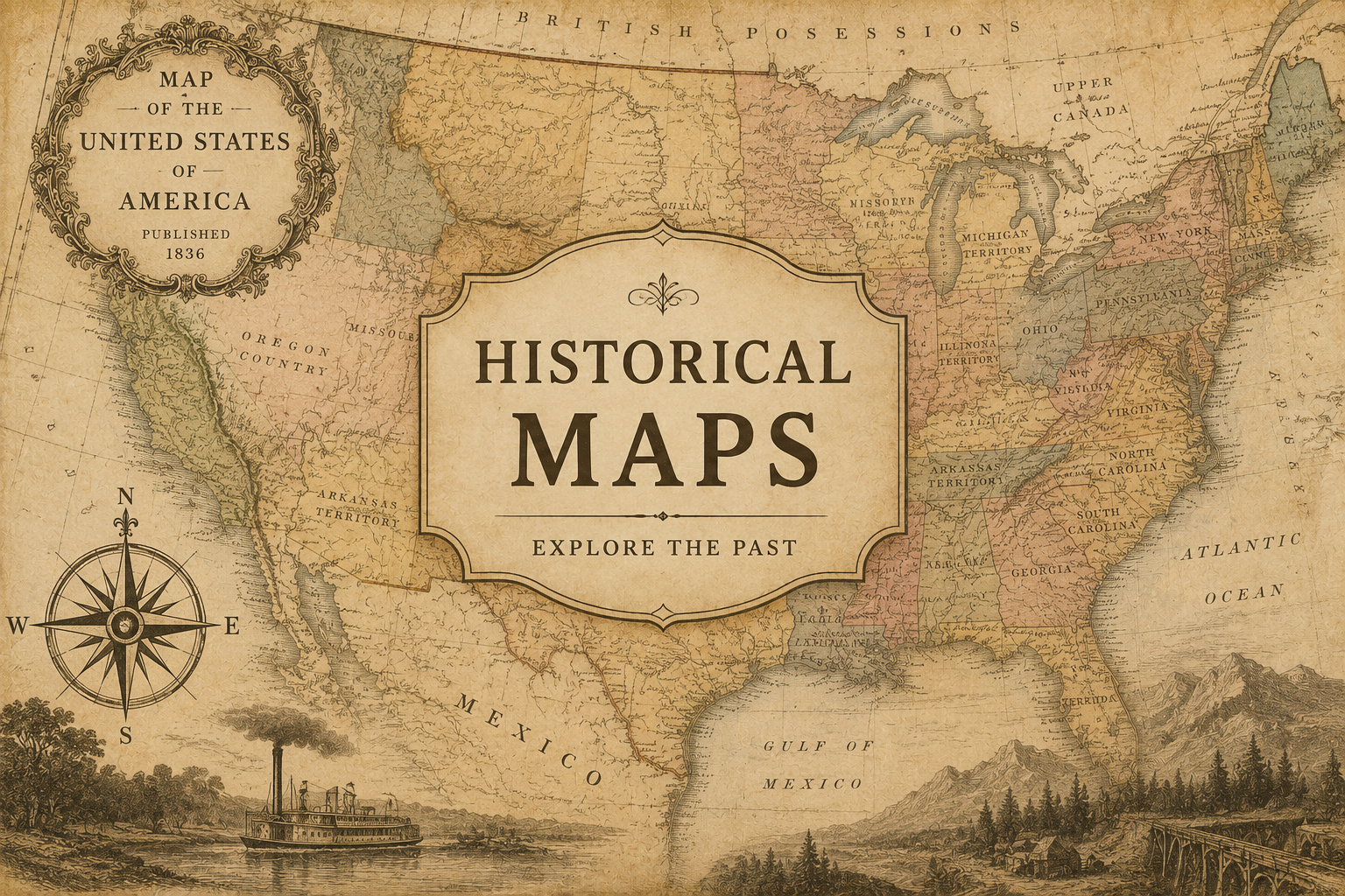 Shop by State US Historical Maps