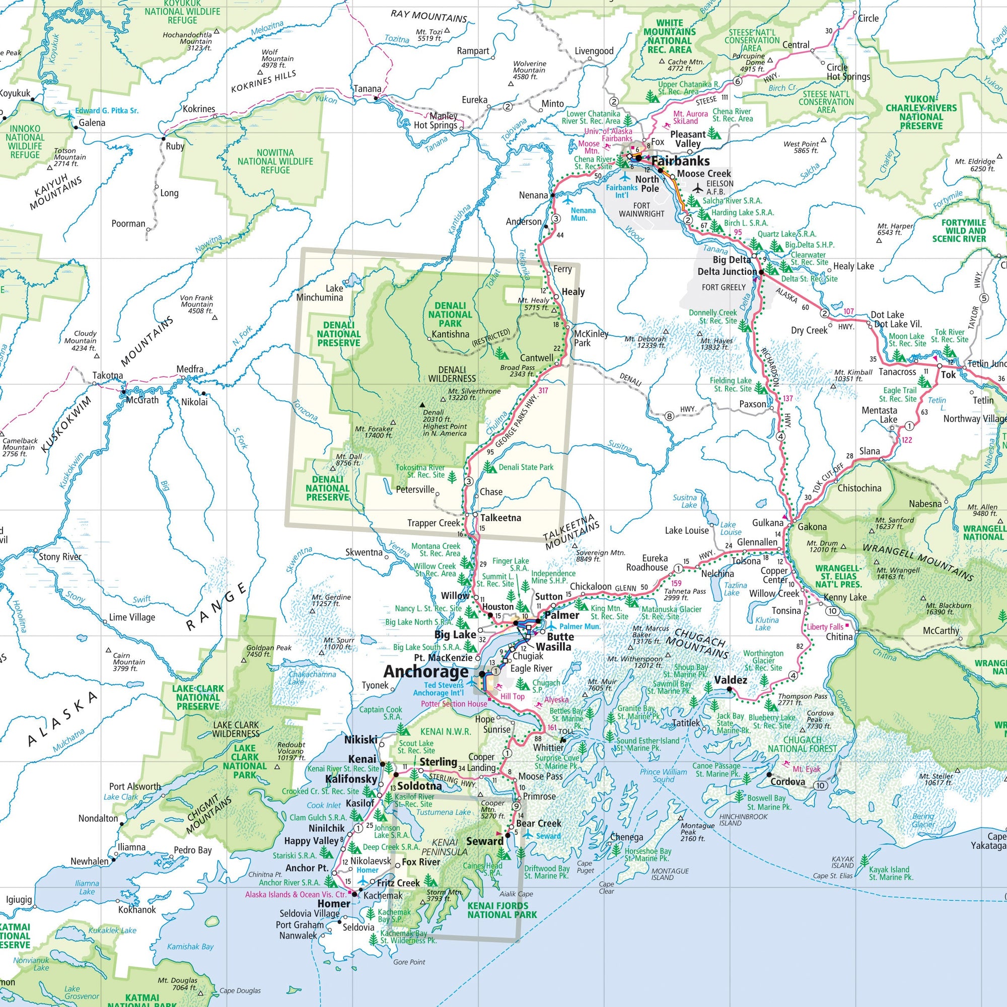 Map of the state of Alaska