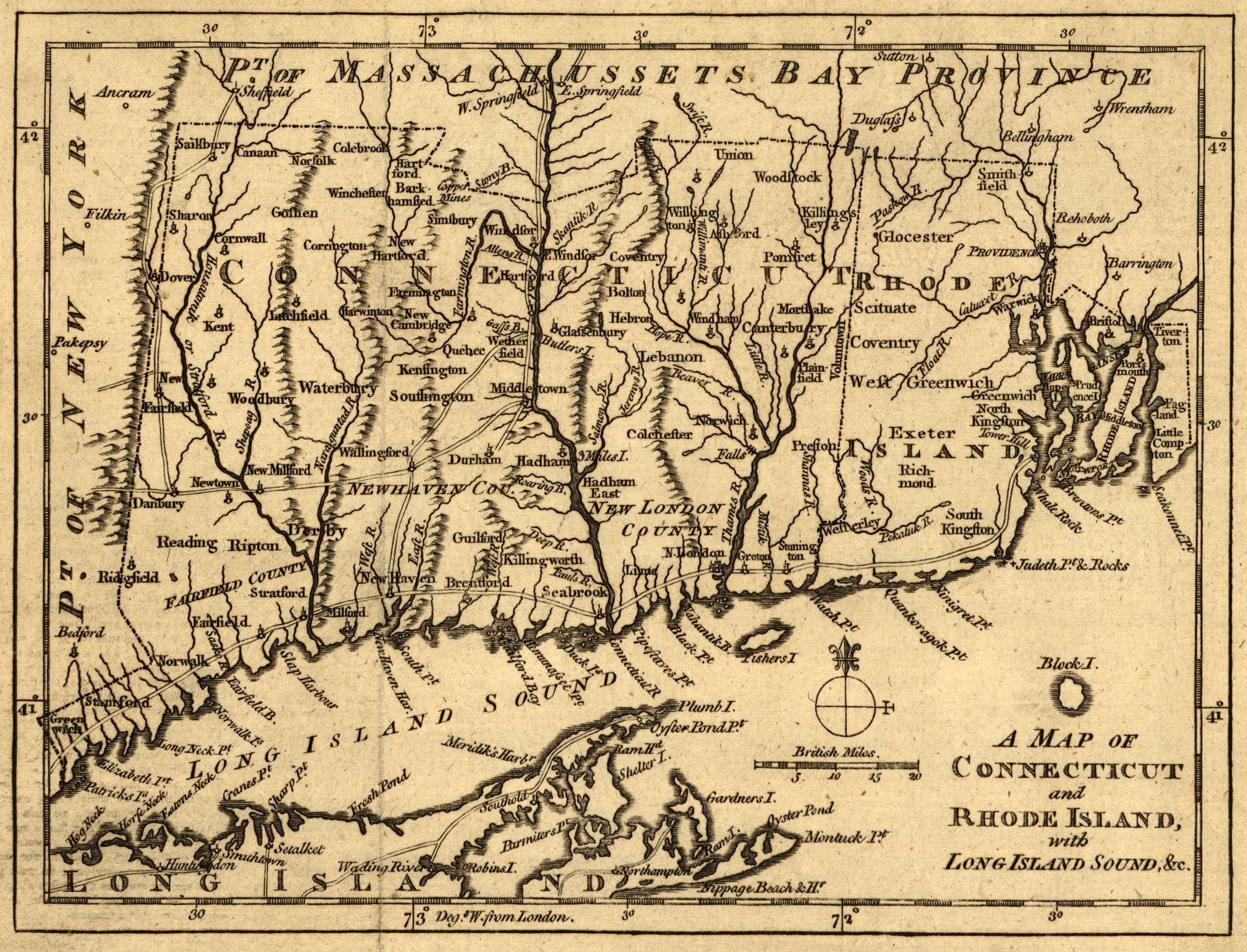 Connecticut Historical Map