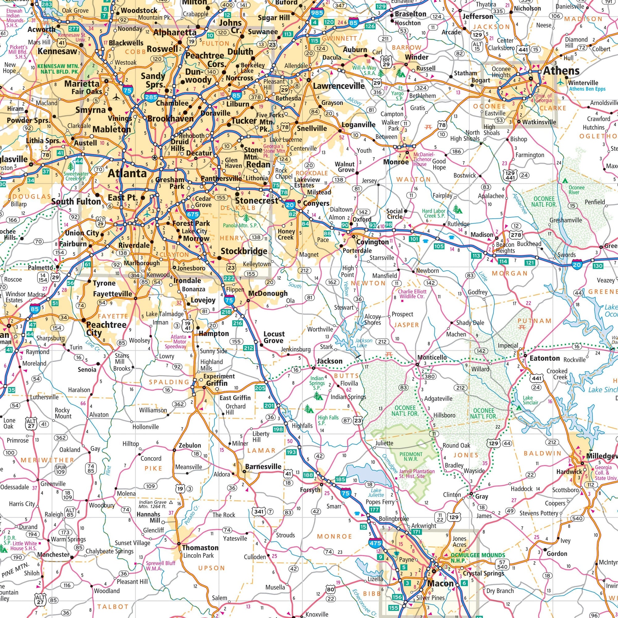 Georgia city map