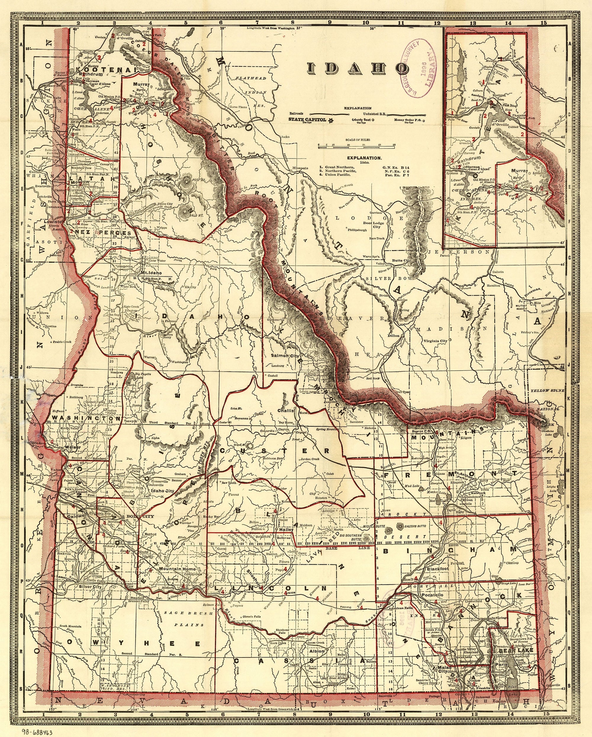 Idaho Historical Map