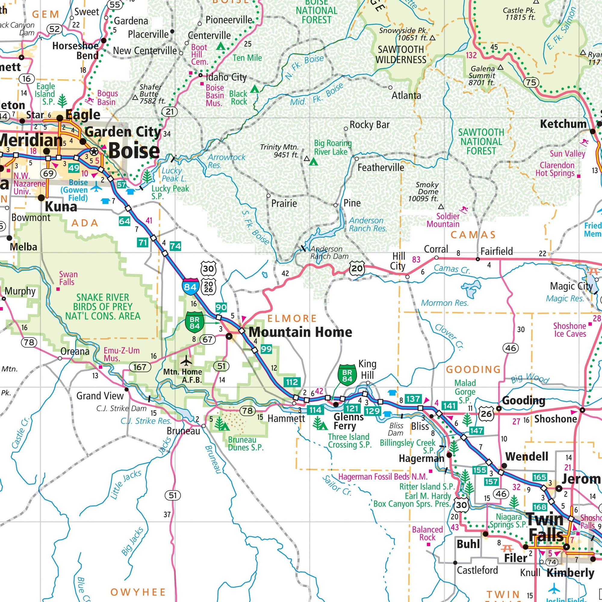 Idaho city map