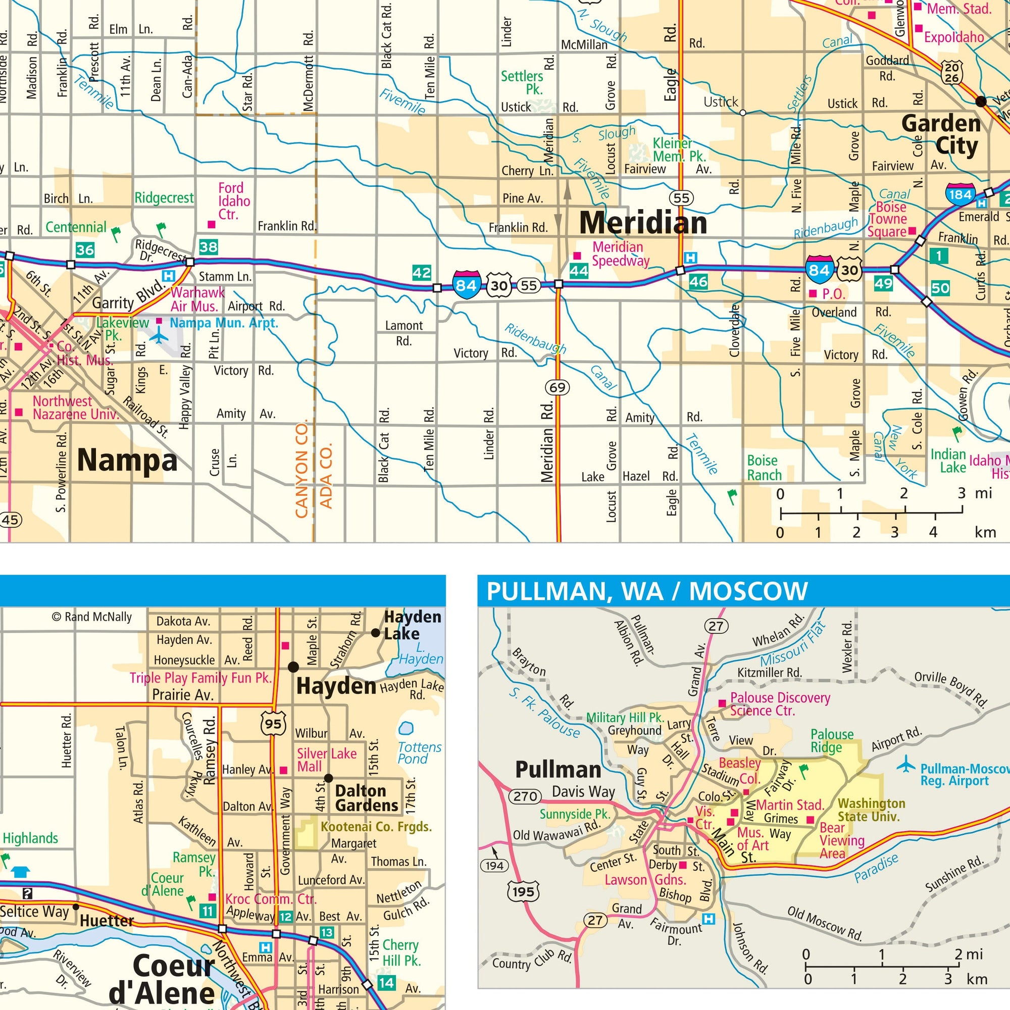 Map of the state of Idaho