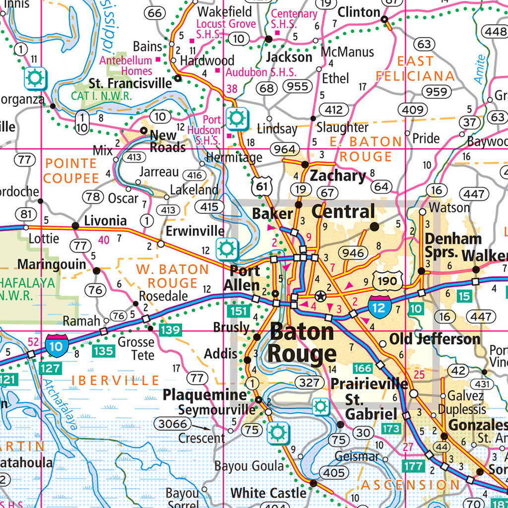 Louisiana city map
