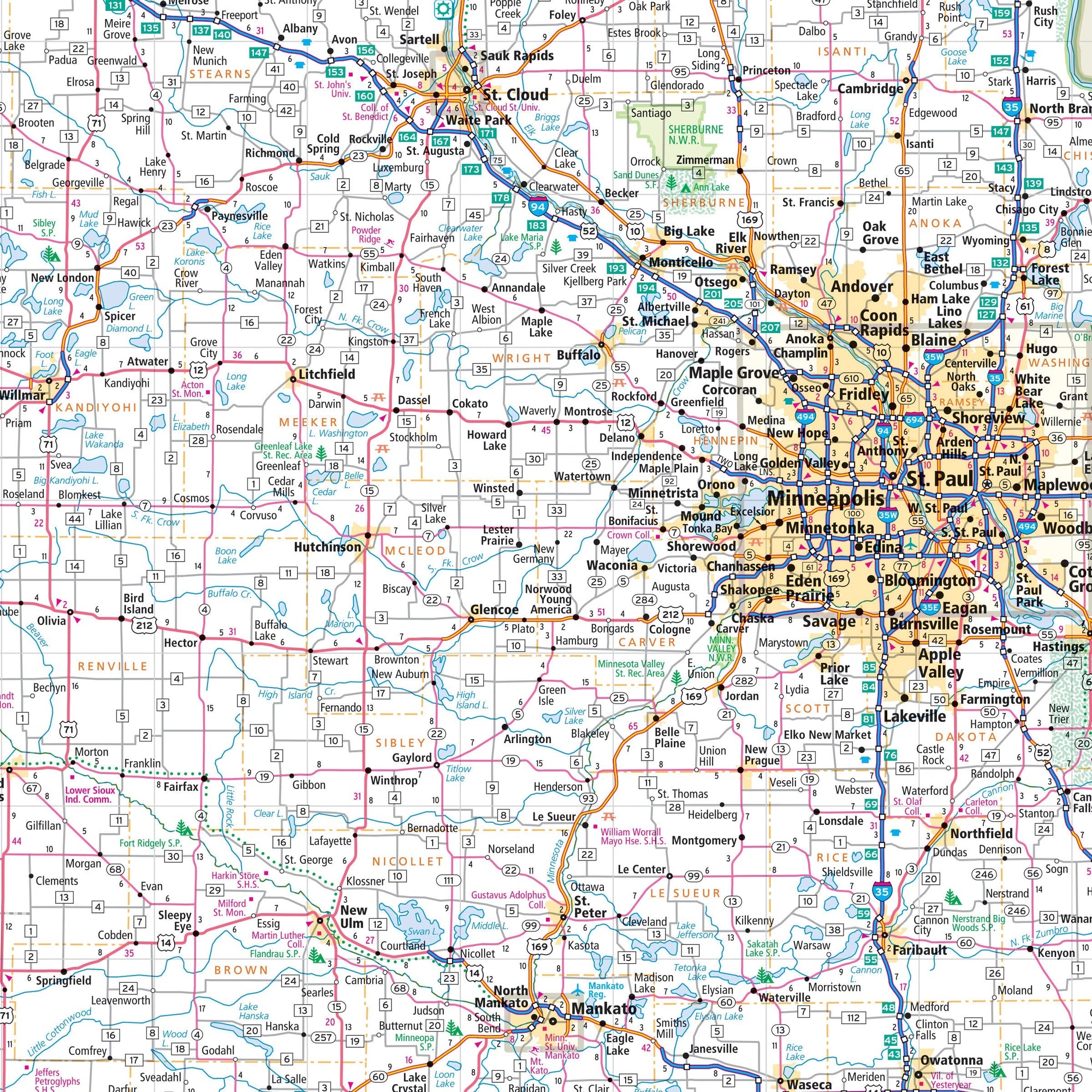 Minnesota city map