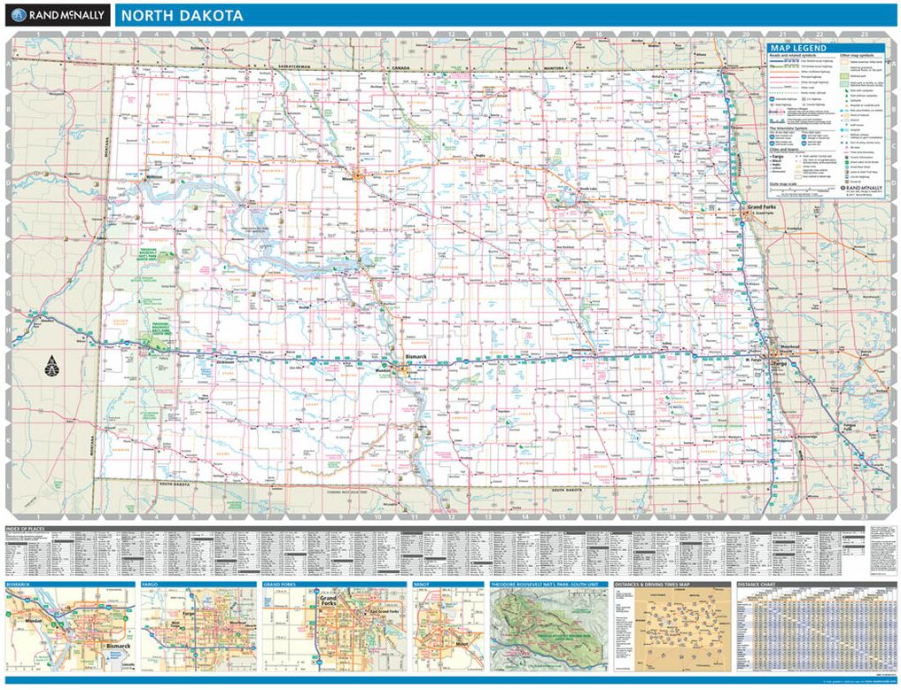 Map of North Dakota