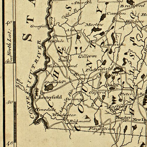 New Hampshire Historical Map