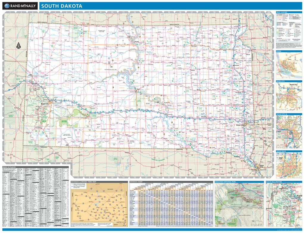 Map of South Dakota 