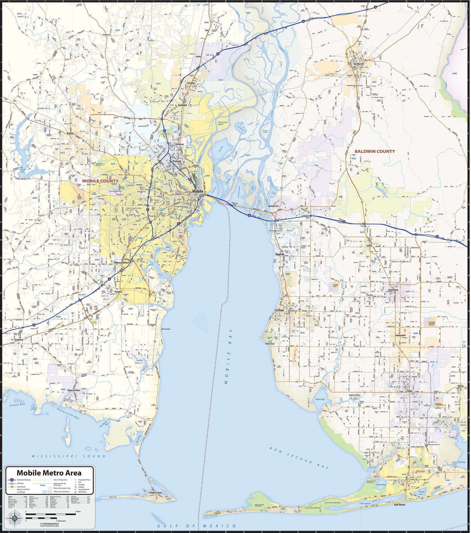 Alabama city map
