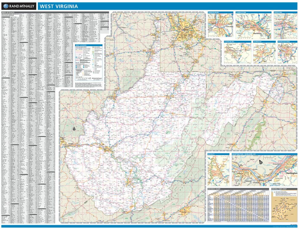 Map of West Virginia 