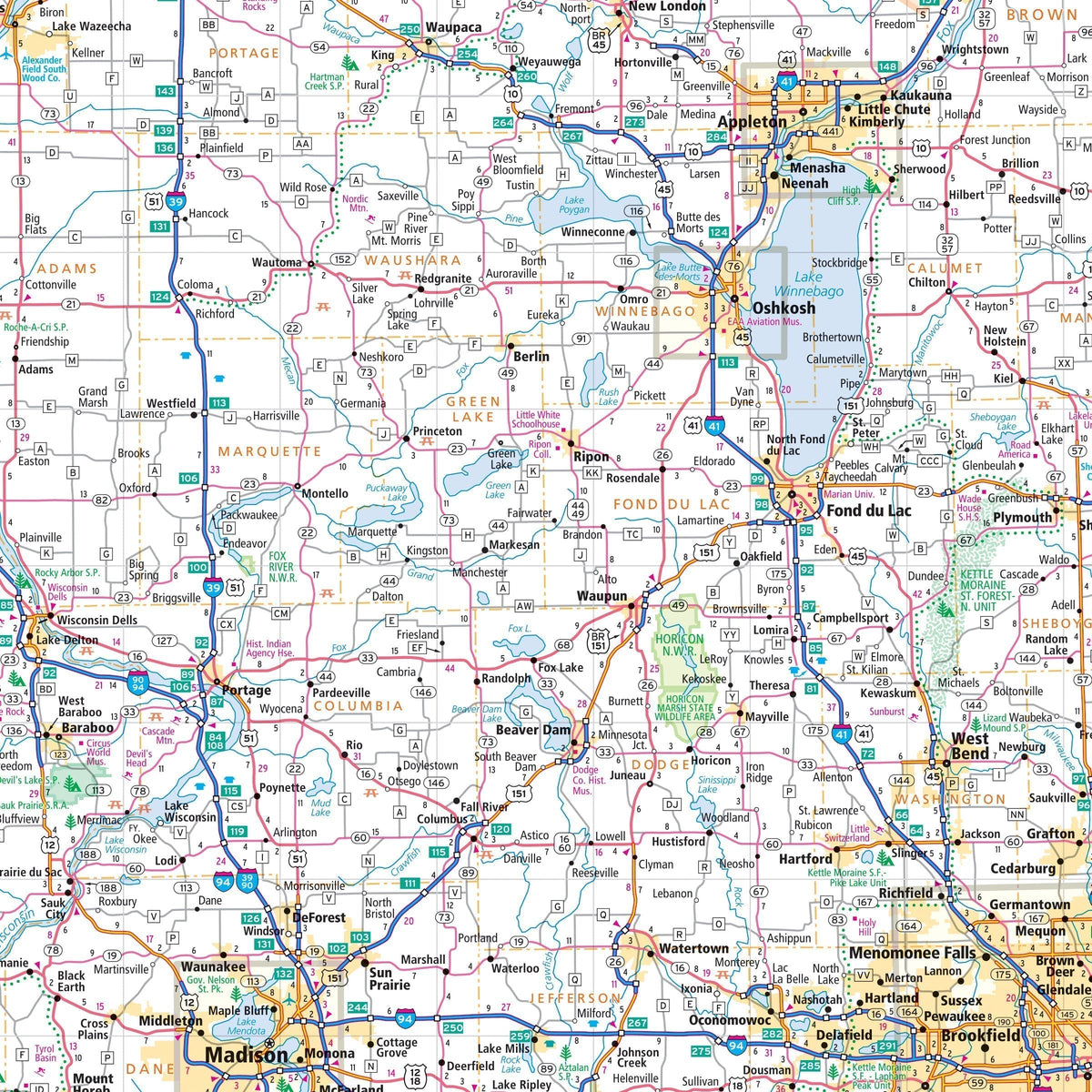 Wisconsin Map Breakdwon Wisconsin City Wall Maps Tagged