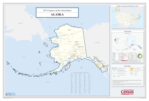 Alaska Congressional District Wall Map