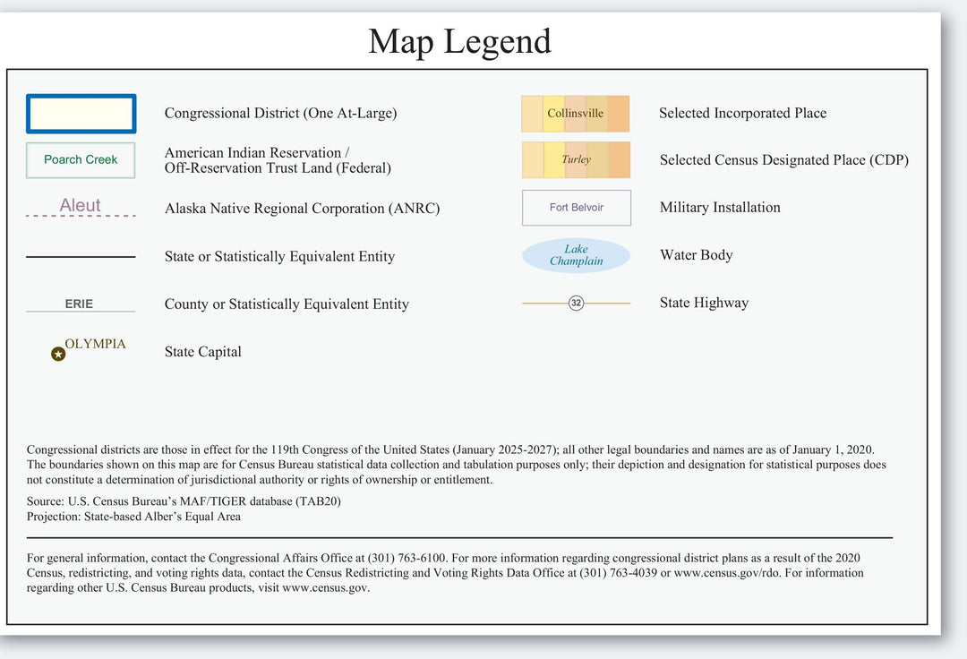Alaska Congressional District Wall Map