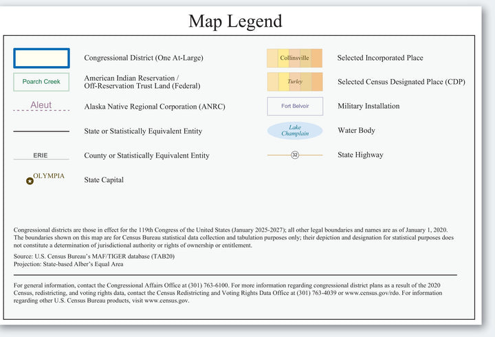 Alaska Congressional District Wall Map