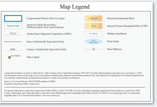Alaska Congressional District Wall Map