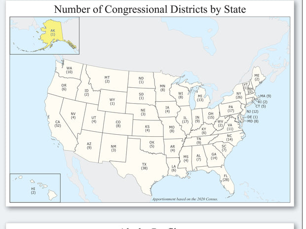 Alaska Congressional District Wall Map