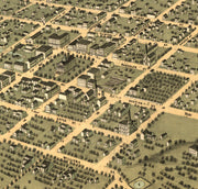 Bird's Eye View of Huntsville, Alabama, 1871