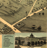 Bird's Eye View of Huntsville, Alabama, 1871